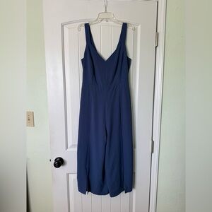 Adelyn Rae Strapless Blue Jumpsuit